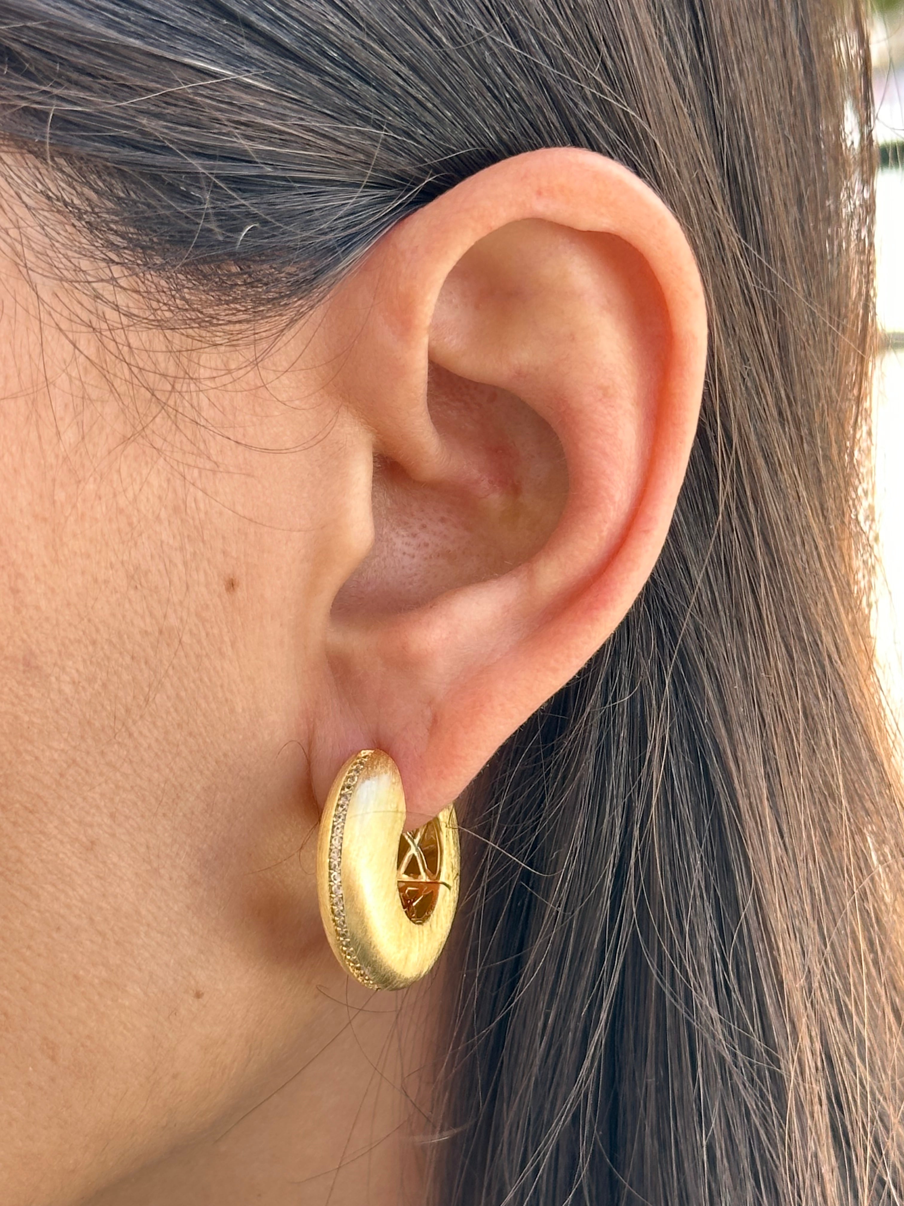 Gold Plated Or Silver Graduated Crystal Hoop Earrings By Hurleyburley |  notonthehighstreet.com